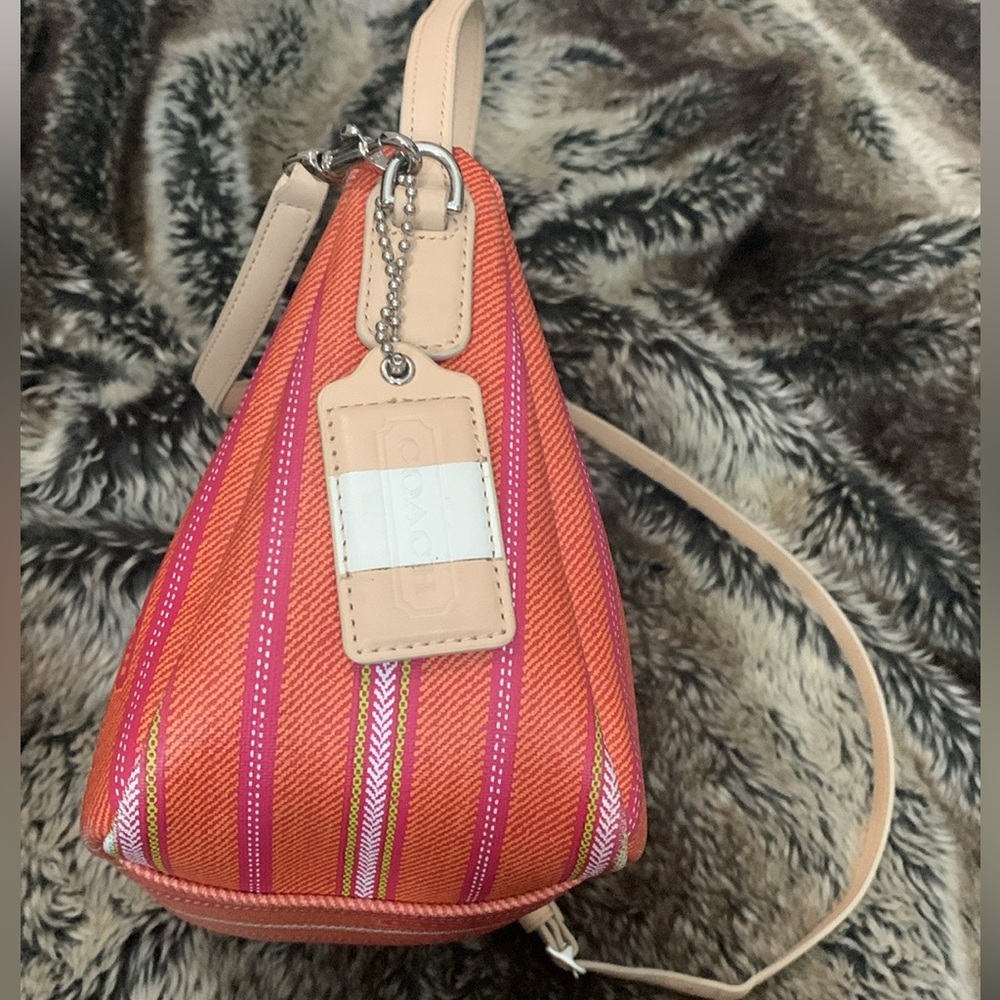 Coach Vibrant Colored Leather With Charm Shoulder/Crossbody Bag - Picture 6 of 15